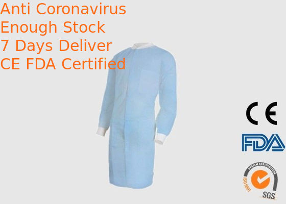 Disposable Lab Protective Clothing , Fluid Resistant Disposable Protective Wear
