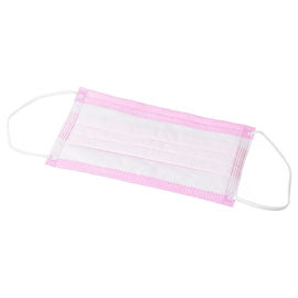Fluid Resistant Pink Disposable Mask , Custom Surgical Mask Windproof Keep Warm